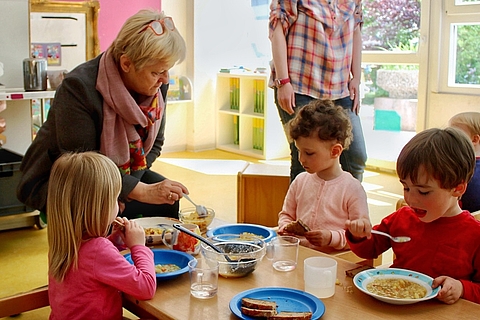 FRÖBEL-Kindergarten Fröbelspatzen Besuch von MdB Renate Künast